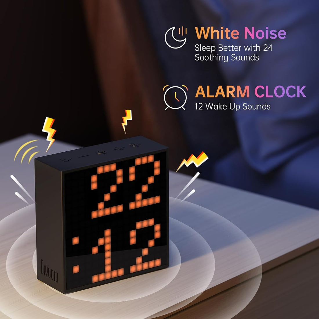 Divoom TimeBox Evo Pixel Art Bluetooth Speaker & Alarm Clock