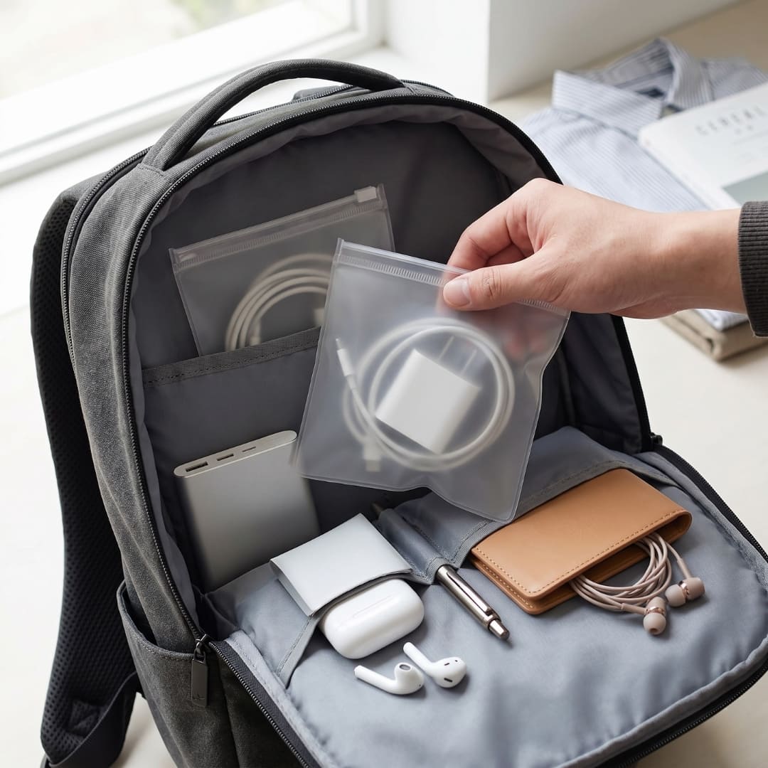 Frosted Zipper Storage Pouch