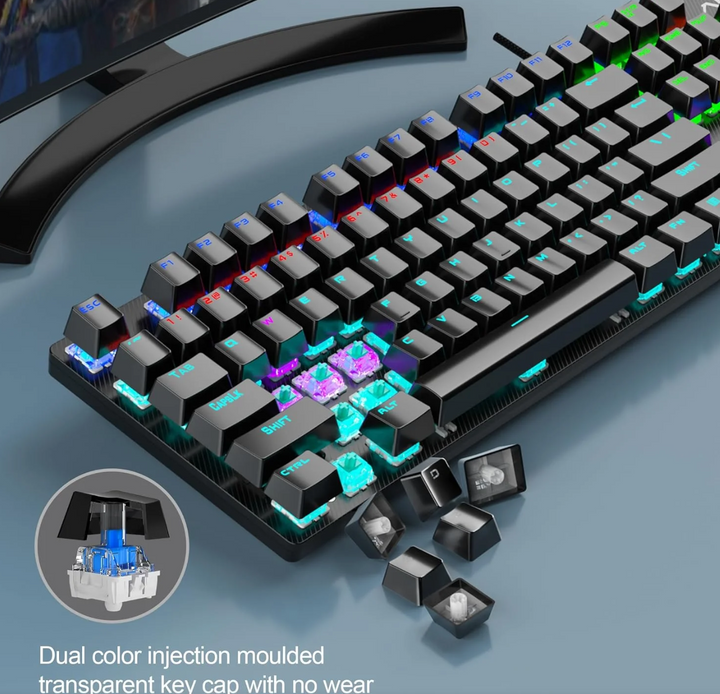 AULA Mechanical Gaming Wired Keyboard S2022 - RGB Backlit