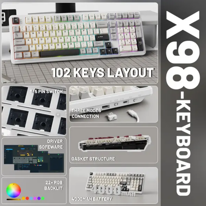 Attack Shark X98 Wireless Mechanical Keyboard