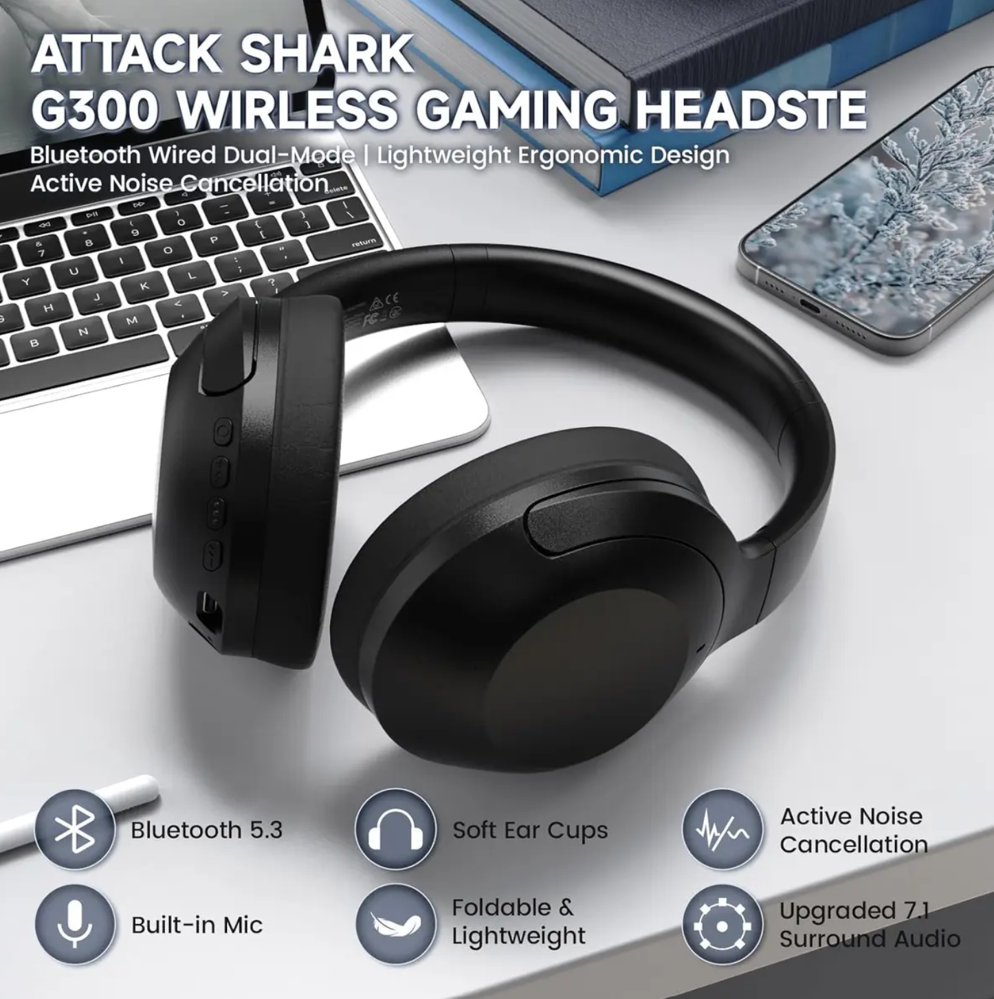 Attack Shark Head Phone G300