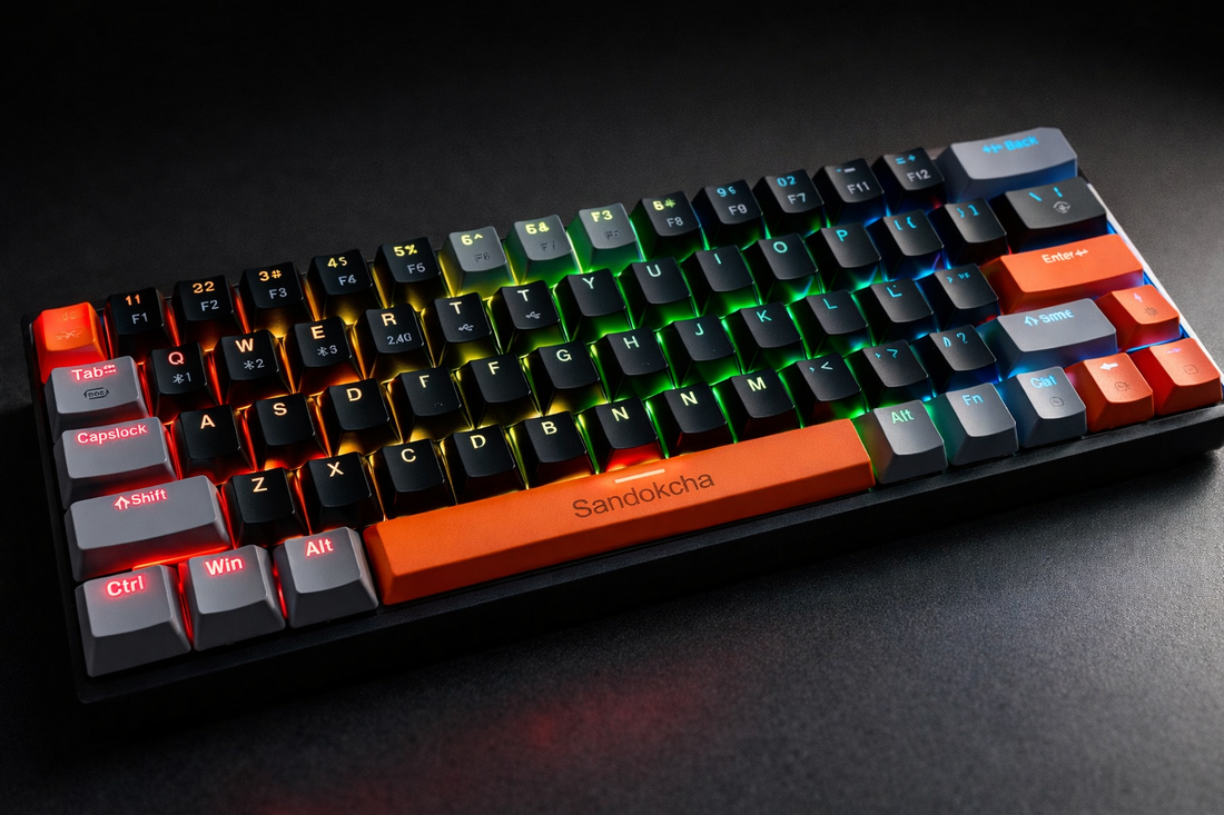 Wireless Mechanical Keyboard for Gaming & Work – Tri-Mode, RGB, Rechargeable
