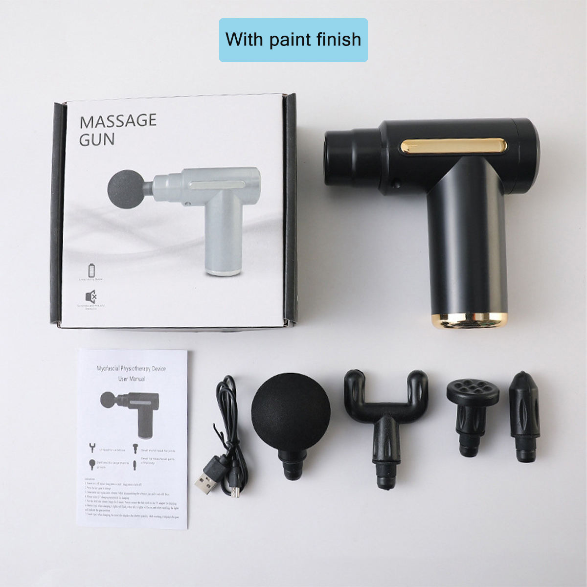 Massage Gun 4 Head Attachments Ball Fork Flat Bullet Pakistan