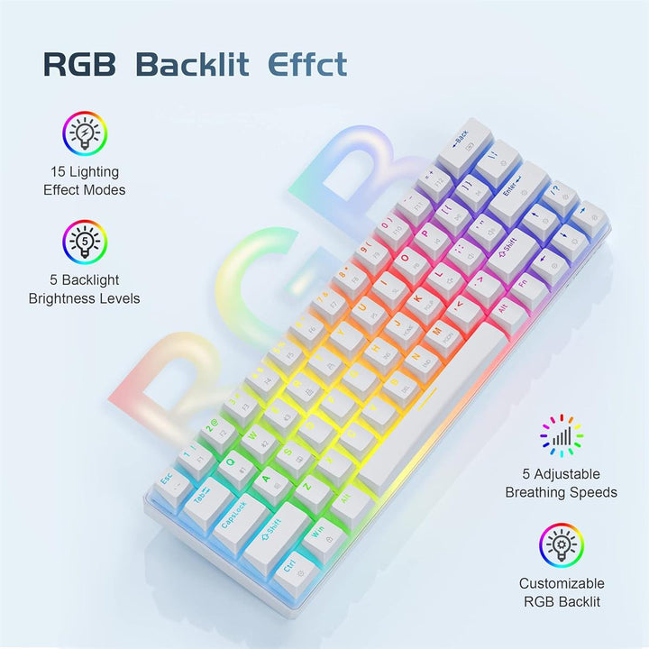 Tezarre TK63 Pro RGB Wireless Mechanical Gaming Keyboard
