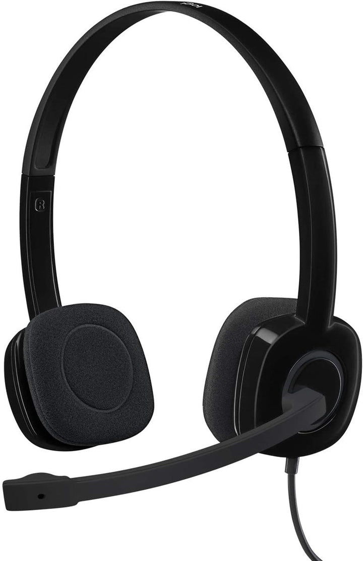 Logitech H390 USB-C Headset with Noise Cancelling Mic – Black