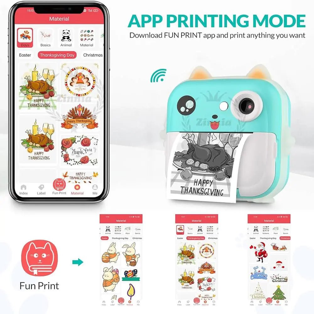 Mini Pocket Instant Camera Printer - Toynix