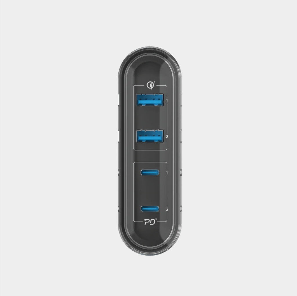 Momax 80W GaN Desktop Fast Charger – 4 Ports | White