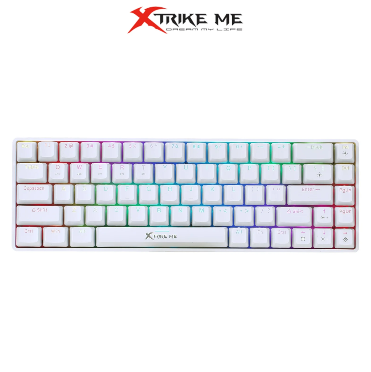 Xtrike Me GK-995W WH Tri-Mode Wireless Mechanical Gaming Keyboard