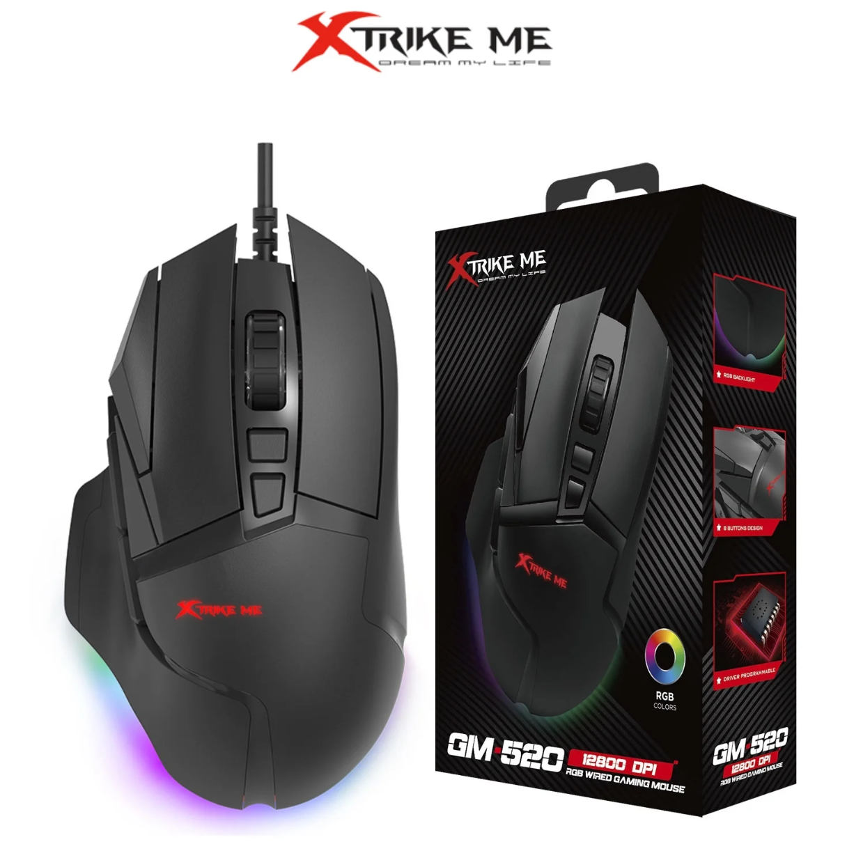 Xtrike-Me GM-520 RGB Wired Gaming Mouse