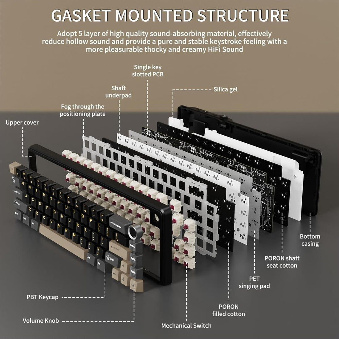 ATTACK SHARK X66 Wireless Mechanical 60% RGB Gaming Keyboard