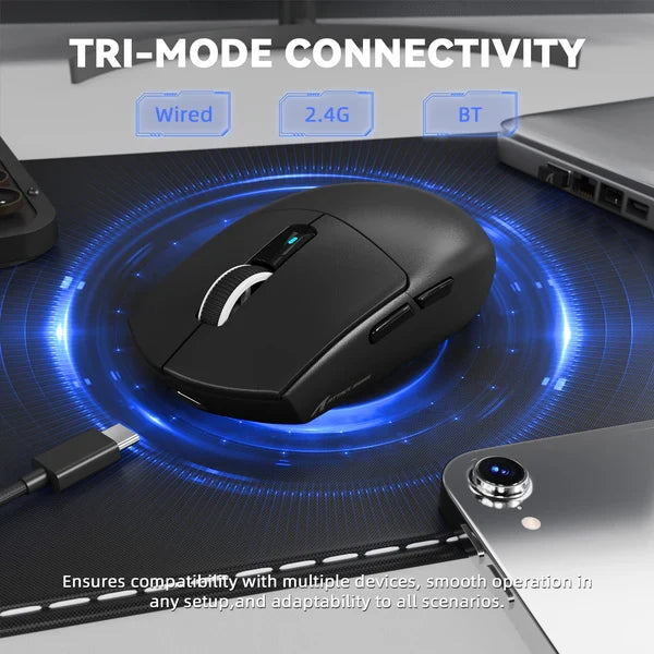 ATTACK SHARK G3PRO Tri-mode Wireless Gaming Mouse with Charge Dock 25000 DPI – White