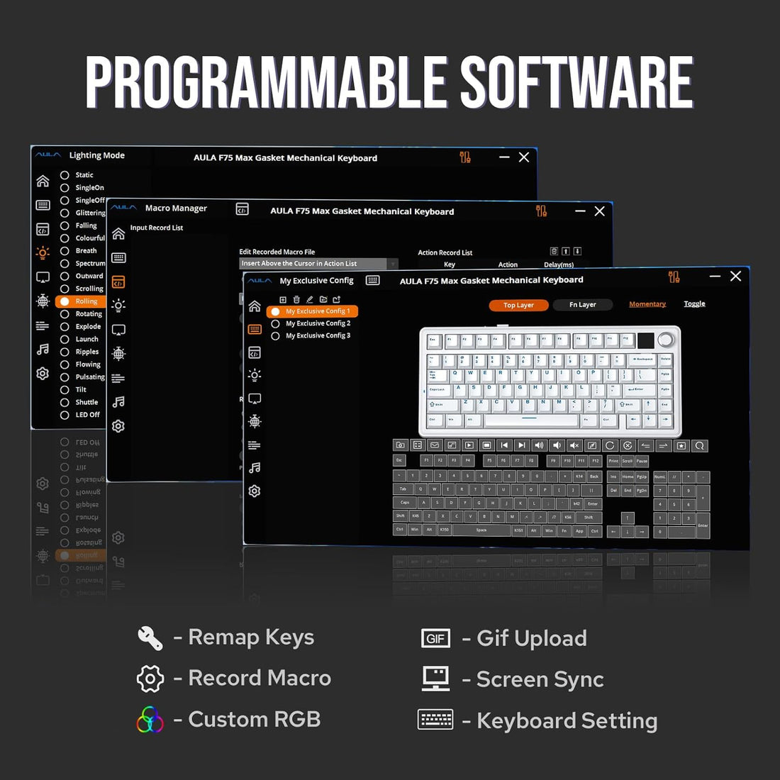 EPOMAKER Aula F75 Max Wireless Mechanical Keyboard RGB