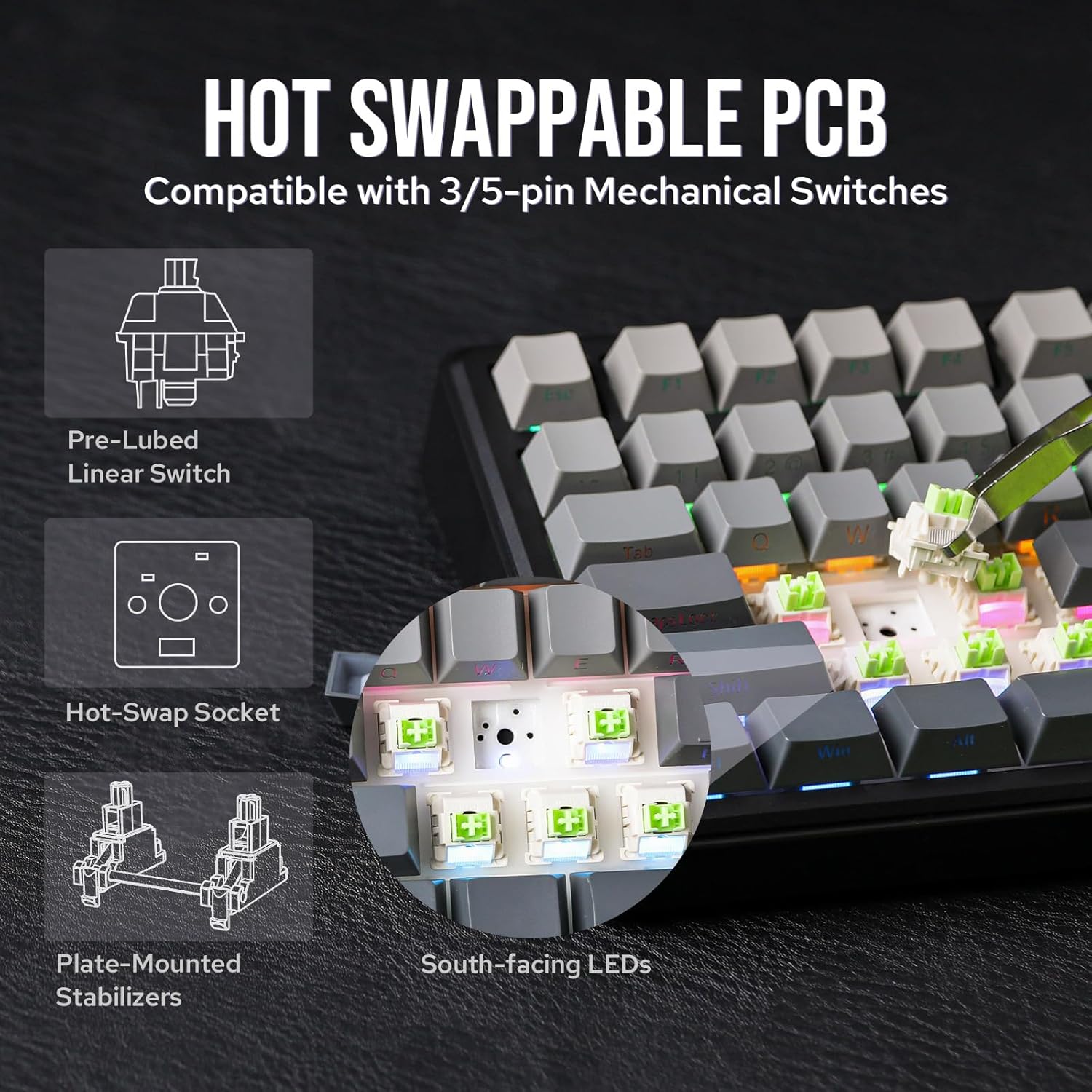 EPOMAKER Aula F75 Max Wireless Mechanical Keyboard RGB