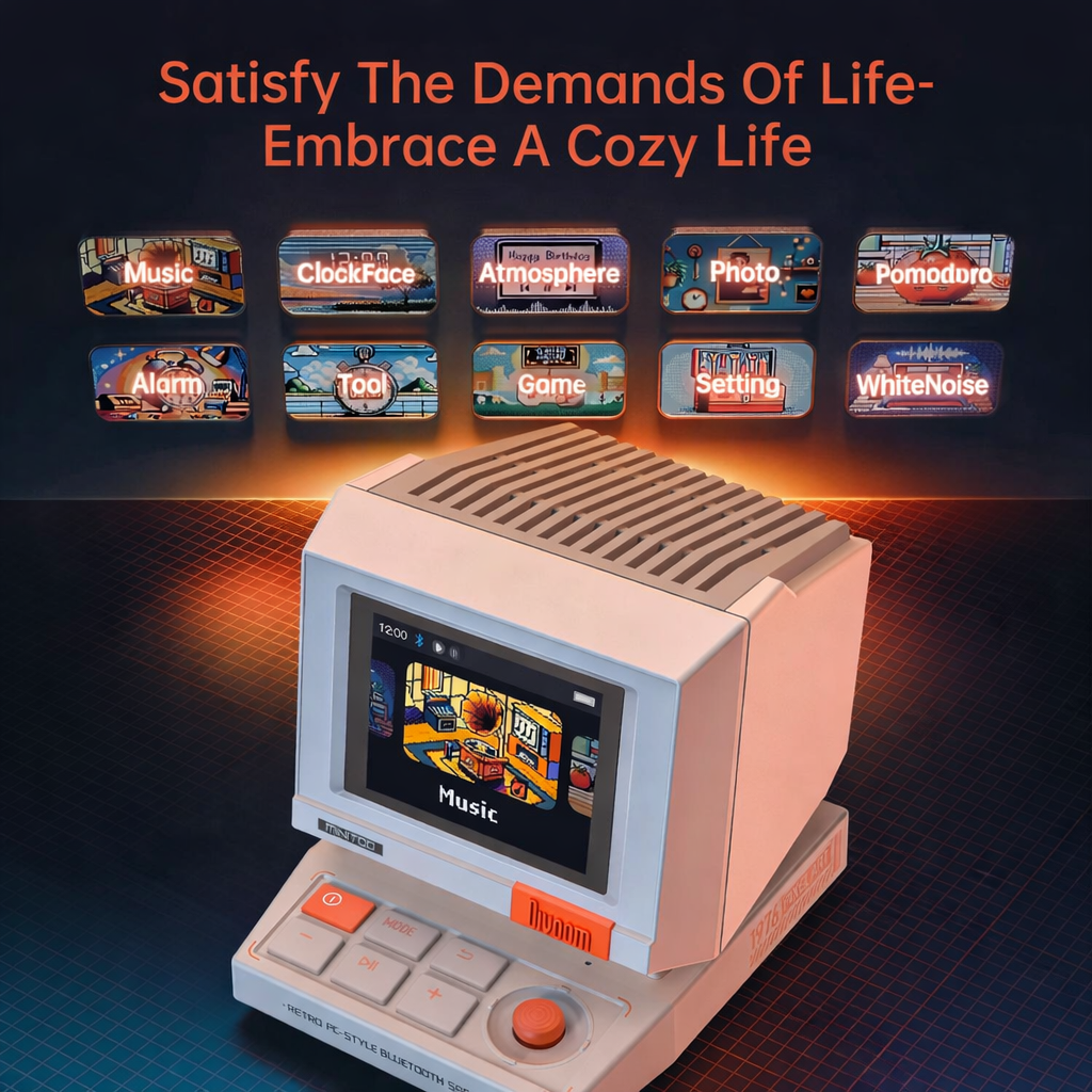 Divoom MiniToo Retro Bluetooth Speaker with Pixel Display