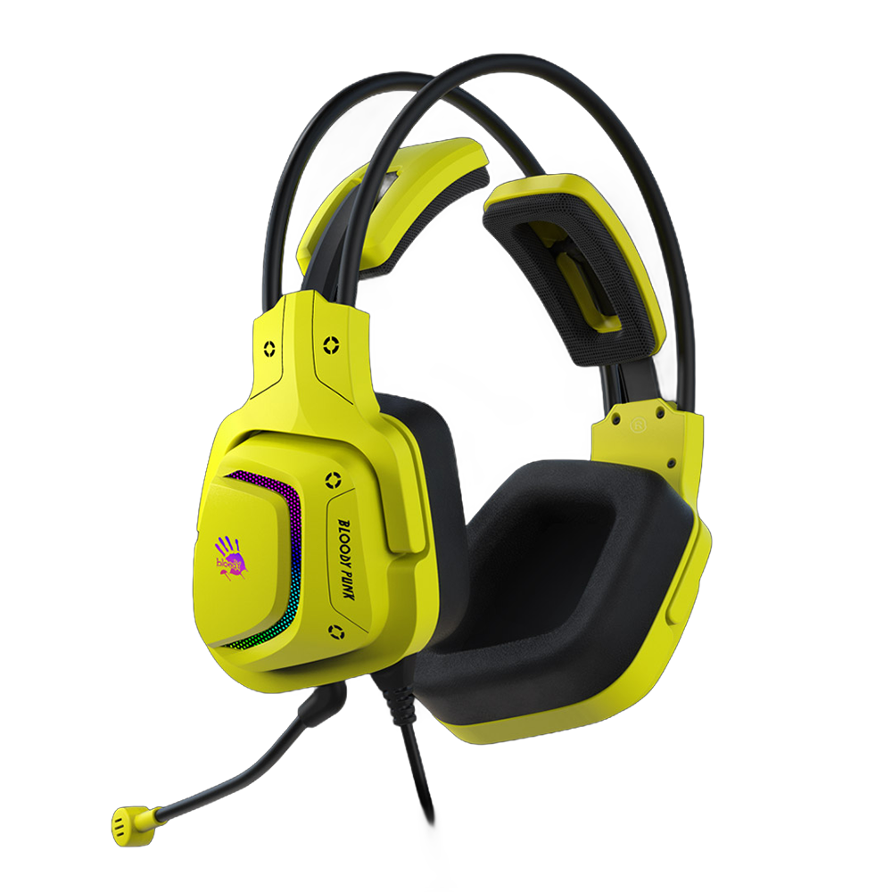 Bloody G575 Virtual 7.1 Surround Sound USB Gaming Headset – Punk Yellow