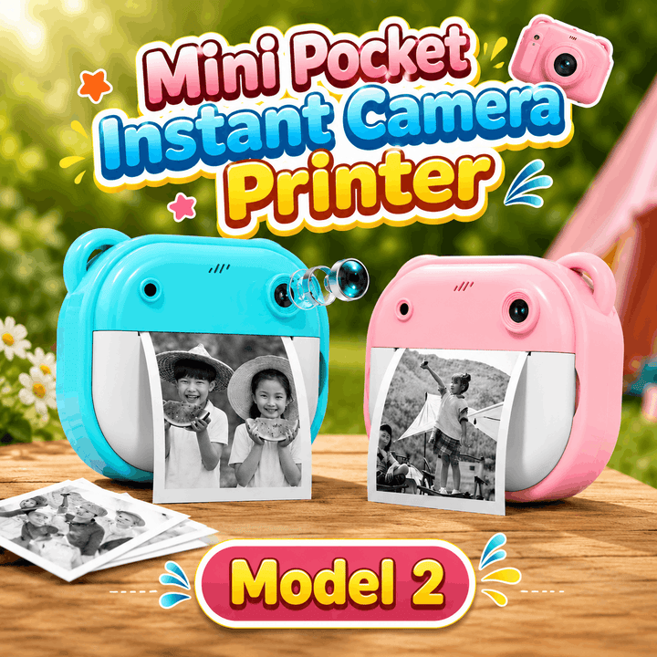 Mini Pocket Instant Camera Printer and Portable Thermal Print Camera for Kids