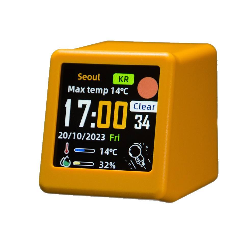 Smart Desk Clock Weather Station –  Customizable Display