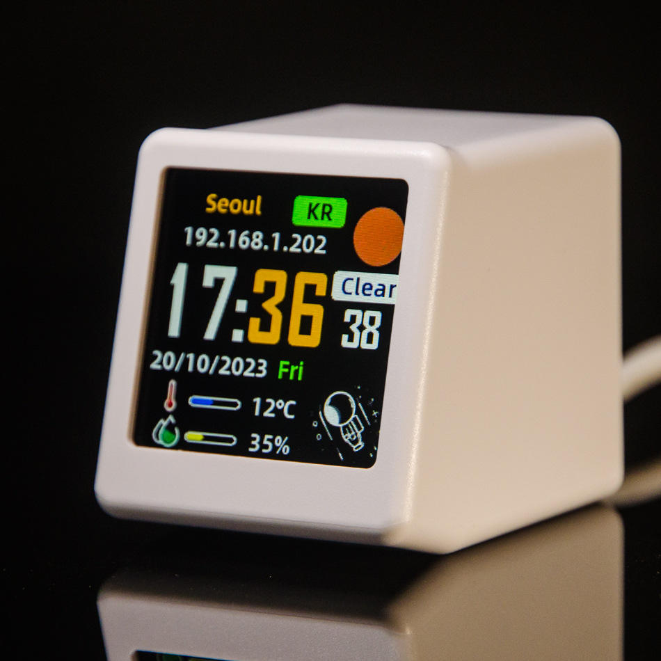 Smart Desk Clock Weather Station –  Customizable Display